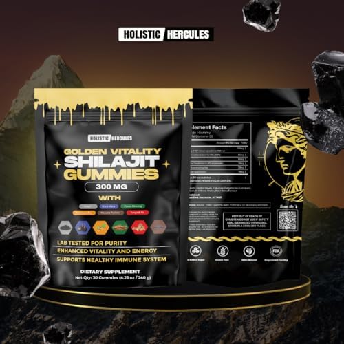 Organic shilajeet tablet alternative in a 30 antioxidant capsules gummy pack