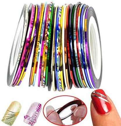 Reonyx 30 colors nail art striping tape rolls set front view