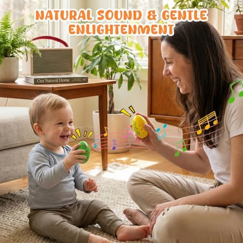 Premium solid wood early learning percussion toy showing smooth edges for baby safety