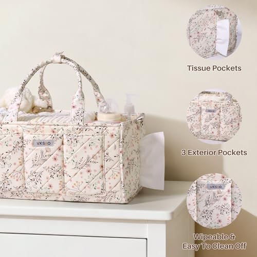 Vksao diaper caddy with shoulder strap for travel