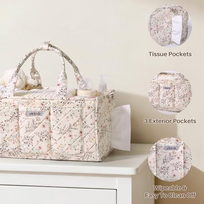 Vksao diaper caddy with shoulder strap for travel