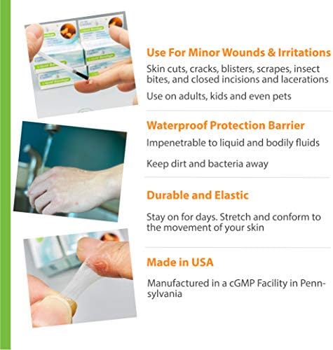ElaSkin waterproof liquid wound care barrier protection against dirt and germs