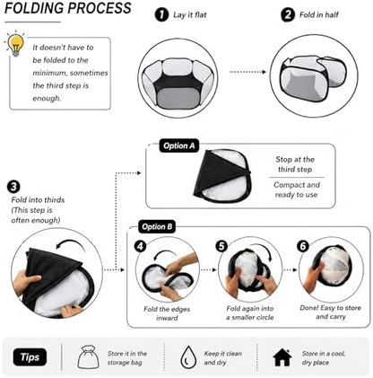 Small Animals Playpen, Portable Pop-up Open Interactive Pet Tent, Indoor Outdoor Fence for Rabbits, Guinea Pig, Hamster, Chinchillas, Kittens, Puppies - Image 4