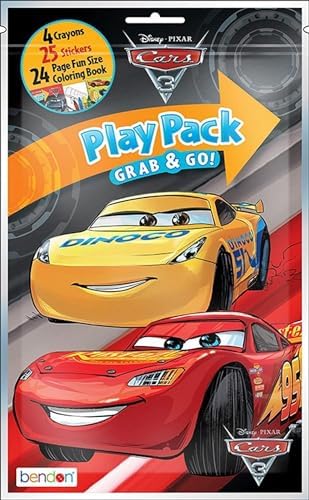 Interior page preview of the Disney Cars activity book displaying uncolored character puzzles and mazes