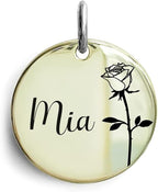 Cats Dogs ID Tags Personalized Engraving Birth Flowers Pattern for Custom Pets Collar Accessories 316L Stainless Steel Small Round Name Plate - Image 11