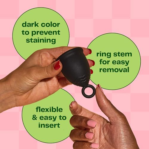 Viv medical grade silicone period cup in black for heavy flow