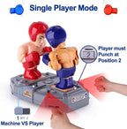 Two children playing with iPlay, iLearn fighting robots