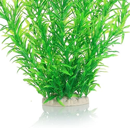 JIHAQUA artificial seaweed decoration submerged inside a large deep water aquarium.