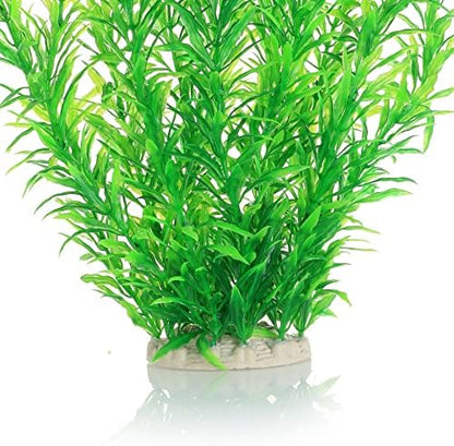 JIHAQUA artificial seaweed decoration submerged inside a large deep water aquarium.