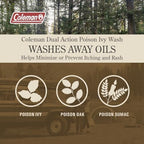 Coleman Urushiol removal cleanser bottle showing active ingredients list.