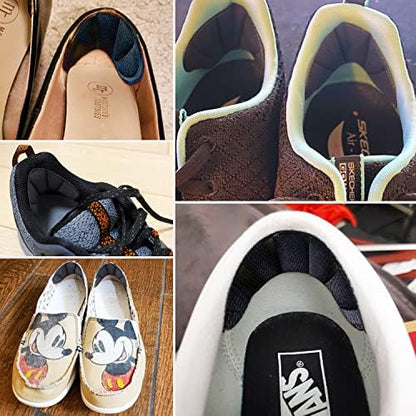 Applying ZHBDMGK heel inserts to the back of a leather shoe