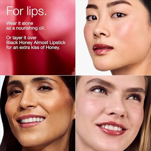 Clinique Pop Lip + Cheek Oil in 3 Iconic Shades in Black Honey, Pink and Nude Honey | Conditions Lips + Gives Cheeks a Natural, Dewy Flush - Image 4