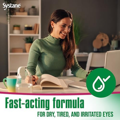 Authentic USA imported Systane Ultra lubricant eye drops packaging details.
