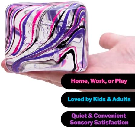 Schylling squishy square sensory glob displaying the flexible and durable construction