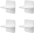 Kinzilla adhesive furniture anchors 4 pack front view showing heavy duty self adhesive anti tip design