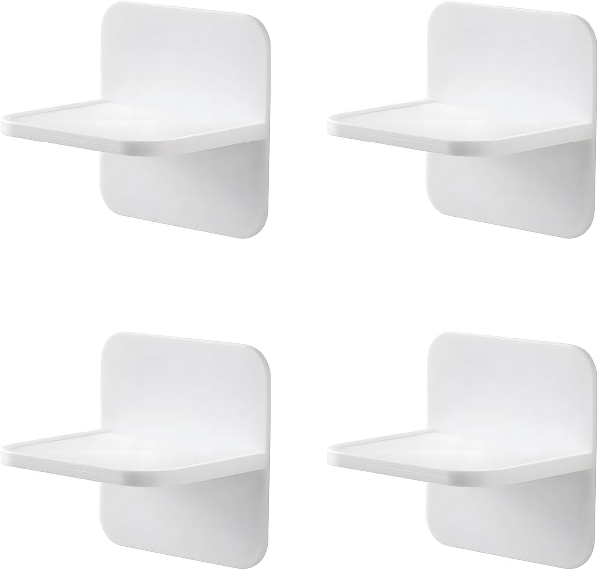Kinzilla adhesive furniture anchors 4 pack front view showing heavy duty self adhesive anti tip design