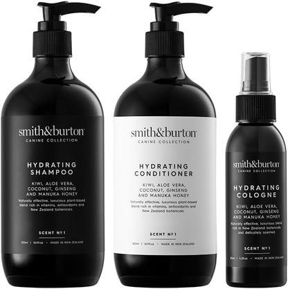 smith&burton Hydrating Lustre Set premium pet grooming pack front view