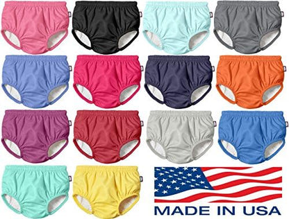 City Threads black swim diaper cover showing elastic waistband detail