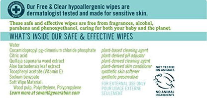 Seventh Generation sensitive skin unscented wipes 384 count box