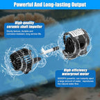 DaToo mini aquarium pump showcasing the internal corrosion resistant ceramic shaft impeller