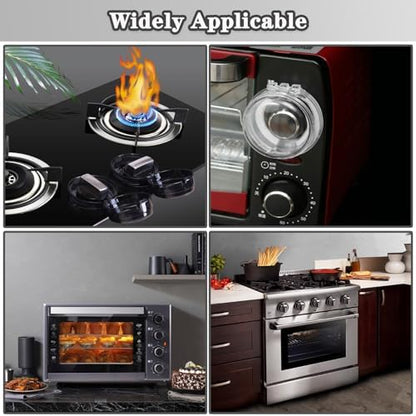 Child safety gas stove knob protector installed