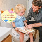VTAIGE interactive toilet learning kit showing the colorful children board book and stickers
