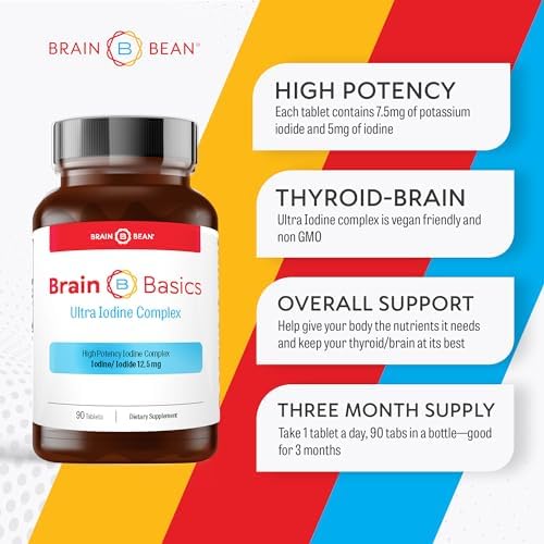 Brain Bean high potency iodine and potassium iodide supplement label facts