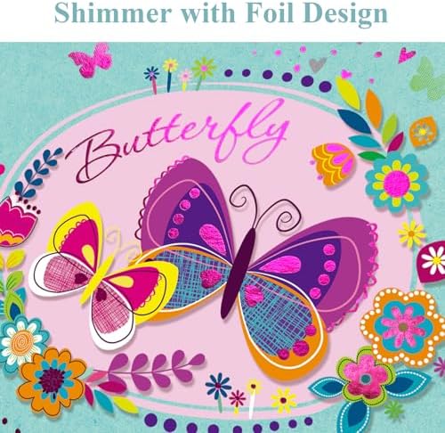Internal view of lined cream pages in butterfly diary