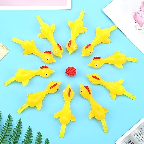 Side view highlighting the detailed features and high elasticity of the imported chicken flinger novelty