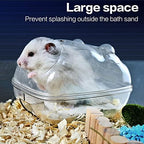 Lazyyzal hamster sand bath box with cleaning scoop
