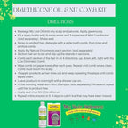 My Hair Helpers natural lice removal kit packaging showing 100 percent effectiveness.