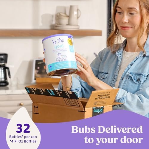 Bubs easy digest goat milk formulation showing ingredients list and storage instructions