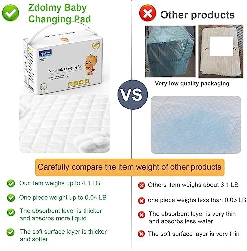 Zdolmy 100 count baby changing mats stack display