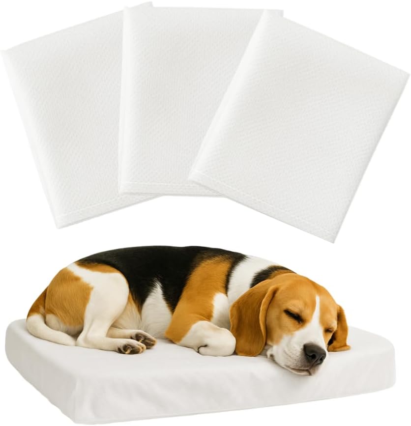 Tailbop Disposable Pet Bed Covers, Fits All Dog and Cat Beds or Mats, Rectangular or Round. Waterproof, Odor and Dirt Resistant, 100% Recyclable, 3 Pack (L-XL) - Image 10