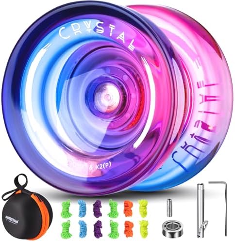 MAGICYOYO K2 dual purpose yoyo showing the unboxed accessories and storage bag.