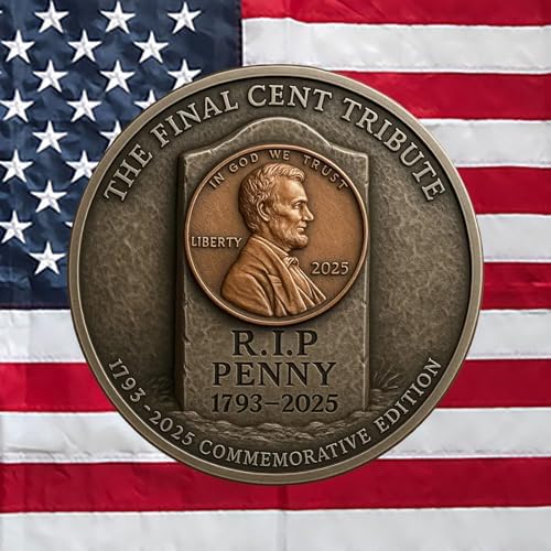 POYIPI US penny era historical collector coin held in hand for scale