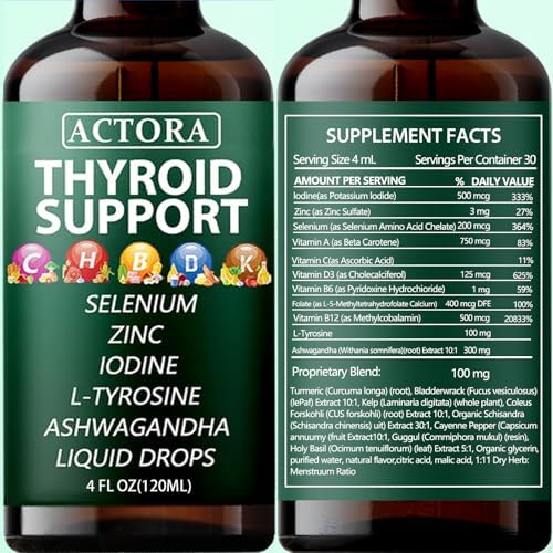 Savari Actora Thyroid Support Liquid Drops front view bottle for metabolic health.