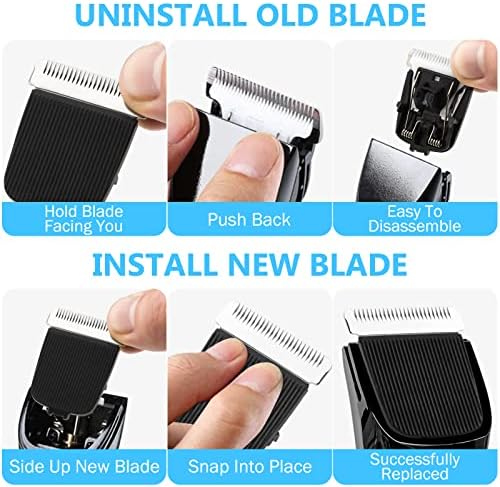 Professional grooming replacement blades for precision electric trimmers
