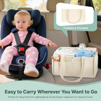 Jolensoy baby essentials storage basket empty and folded flat