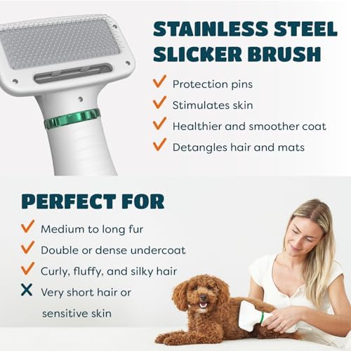 Ergonomic handle and controls on Kuubia pet grooming tool