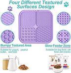 Lukito Cat Peanut Butter Lick Pad in use on shower tile