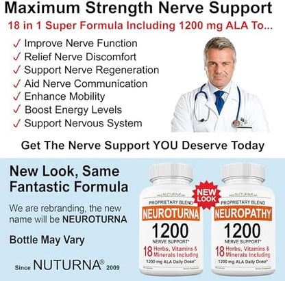 Nuturna maximum strength nerve formula 180 count container