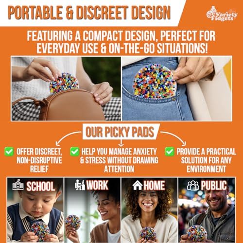 Authentic VarietyFidgets package containing two pieces of non toxic skin friendly sensory picking tools.