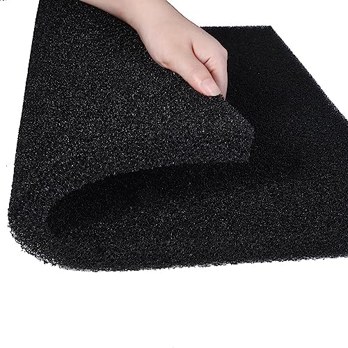Cut to size biochemical foam sheet layout demonstrating custom fitting for aquarium filters.