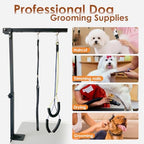 Detailed view of no-sit haunch restraints for dogs