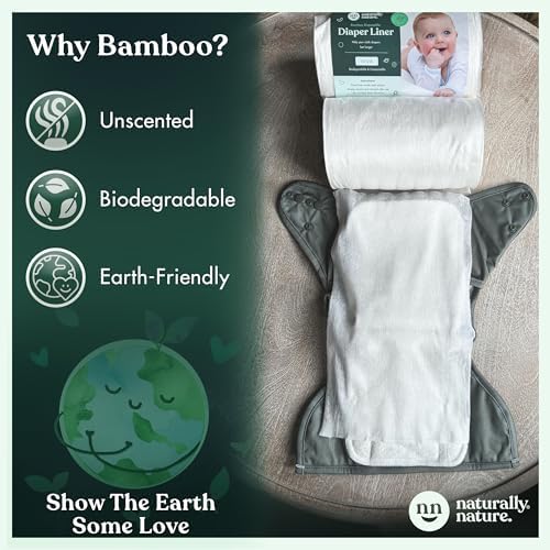 Naturally Nature diaper liners packaging showing 200 count total