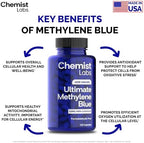Chemist Labs Methylene Blue 120 count bottle angle