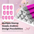 Professional nail art stamping set for intricate patterns
