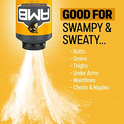 Anti Monkey Butt odor eliminator powder for work boots and sports shoes.