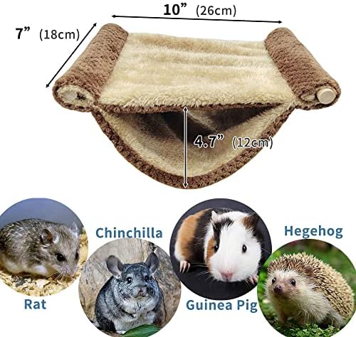 Oncpcare small animal hanging bed displayed with a guinea pig resting inside the lower pouch.